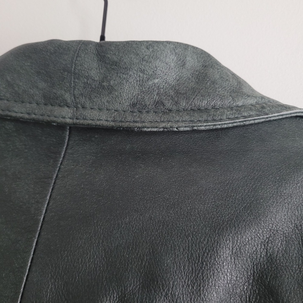 Vintage Adventure Bound Wilson's dark green leather bomber jacket thinsulate‎ - Picture 9 of 16